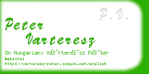 peter varteresz business card